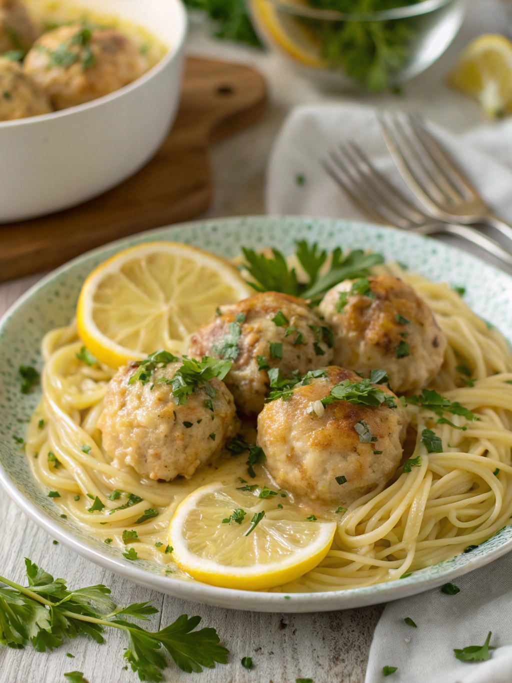 chicken piccata meatballs