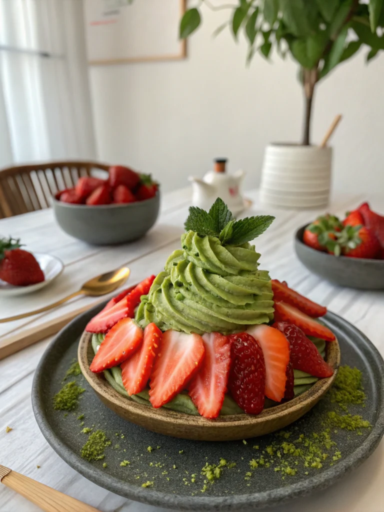 strawberry matcha