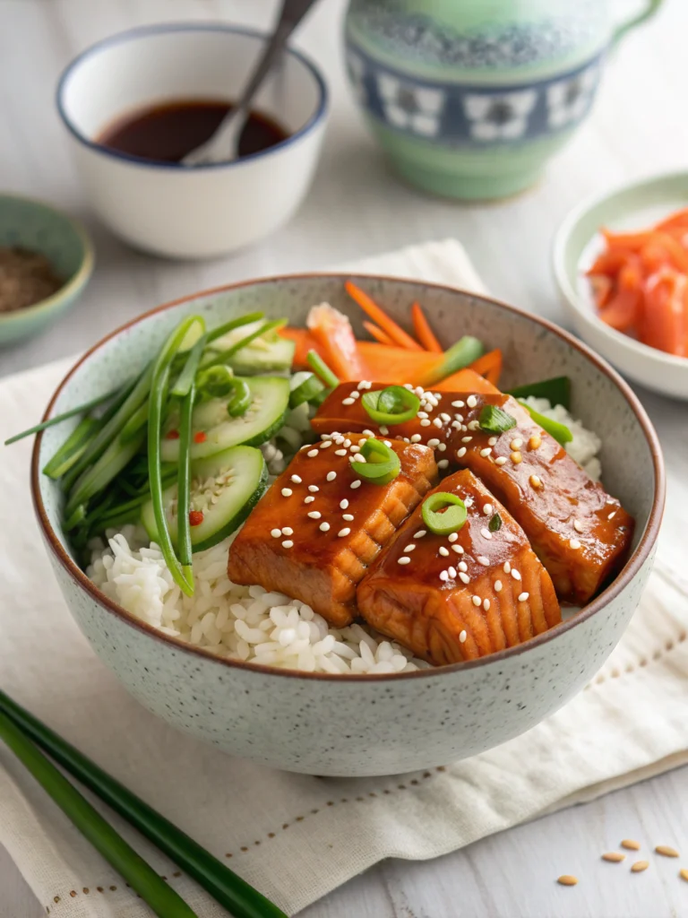 teriyaki salmon bowl