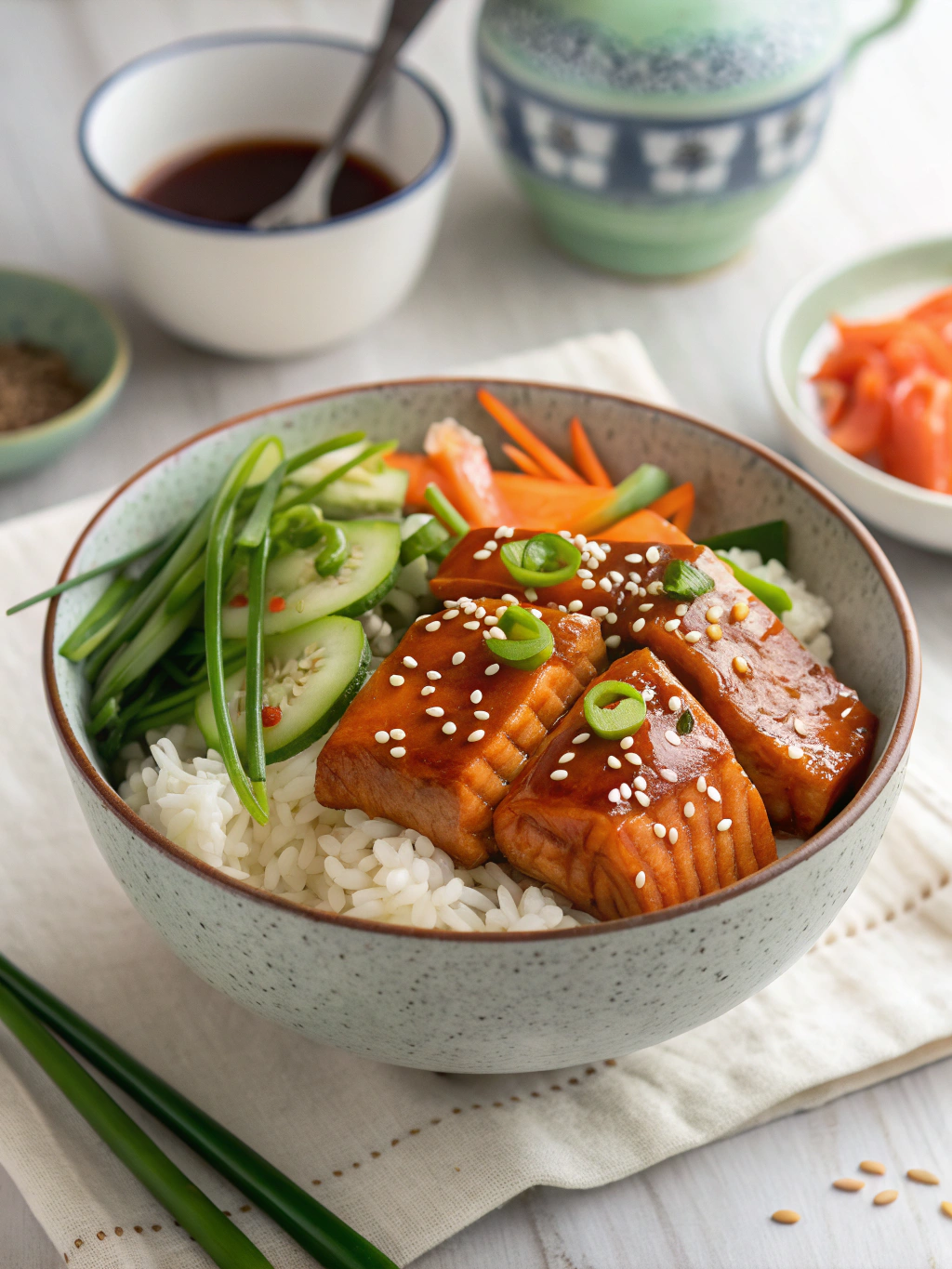teriyaki salmon bowl