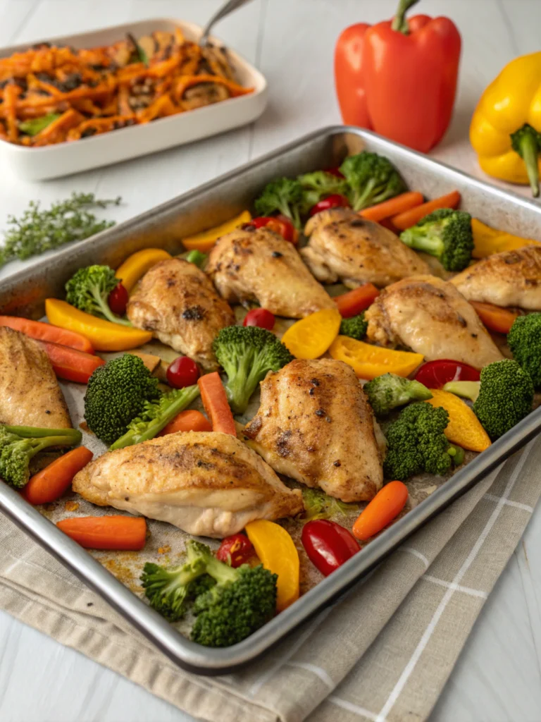 sheet pan chicken and veggies